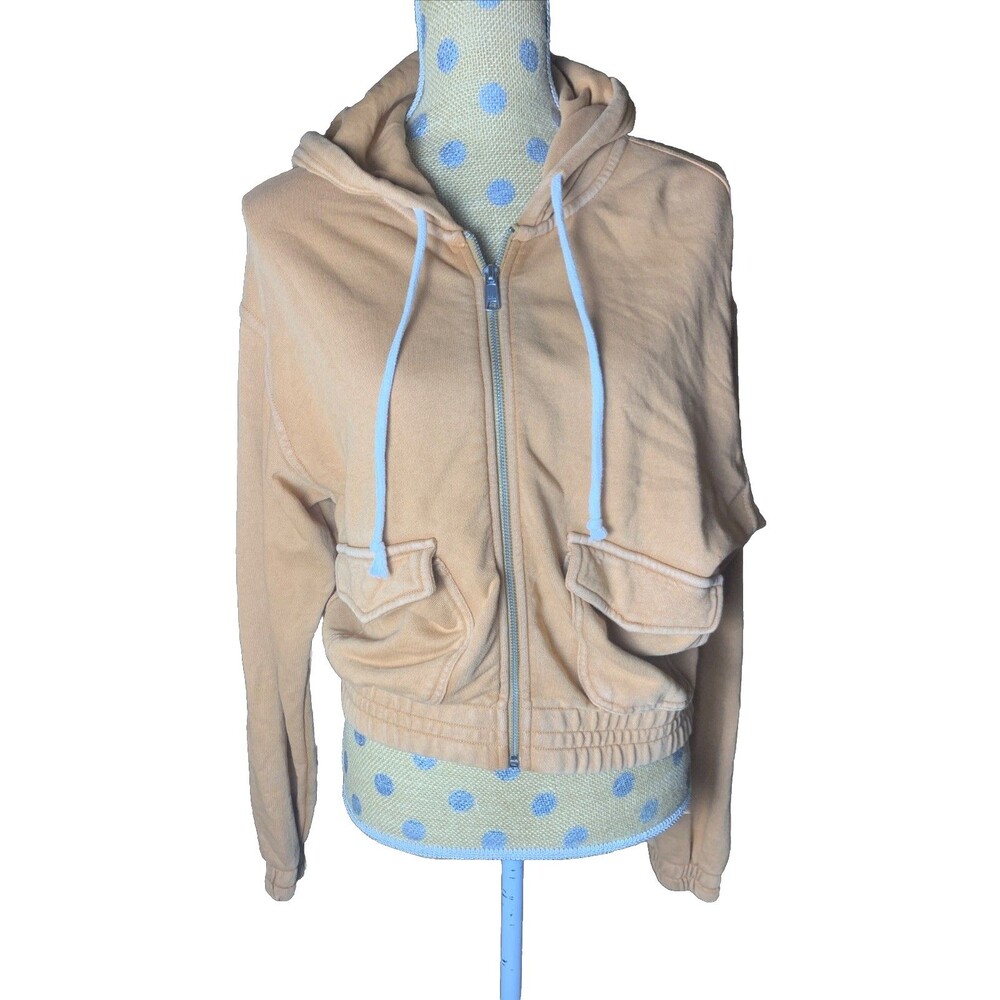 Aerie Cropped Zip Up Hoodie Womens Small Comfort Full Zip athleisure